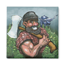 Paul Bunyan Fridge Magnets