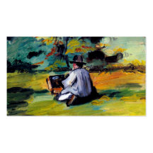 Paul Cezanne A Painter at Work impressionist art Business Card Templates