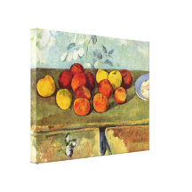 Paul Cezanne - Apples and biscuits still life Gallery Wrap Canvas
