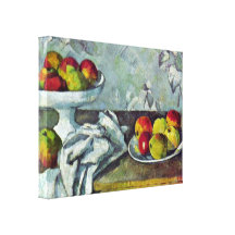 Paul Cezanne - Apples and fruit bowl Still life Canvas Print