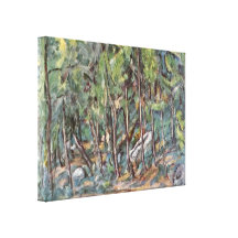 Paul Cezanne - In the forest of Fontainebleau Stretched Canvas Prints