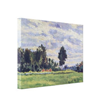 Paul Cezanne - Landscape in the Ile de France Stretched Canvas Prints