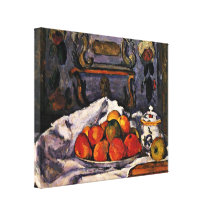 Paul Cezanne - Still life bowl with apples Stretched Canvas Print