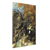 Paul Cezanne - The forest of Fontainebleau Stretched Canvas Prints