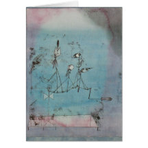 Paul Klee gazouillant la carte de voeux de machine