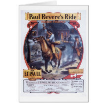 Paul Revere's Ride Vintage Songbook Cover Greeting Cards