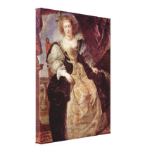 Paul Rubens - Helene Fourment in wedding dress Canvas Prints