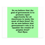 paul ryan quote post card