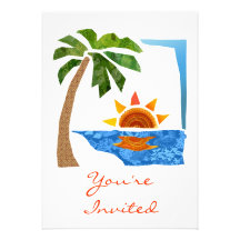 Paume, Sun et mer Invitations