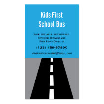 Paved Street School Bus Business Card business cards