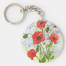 "Pavots" Keychain Porte-clef