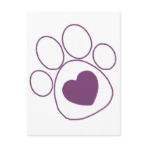 Paw & Heart Post Card