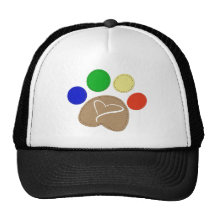 Paw Print Art Mesh Hats