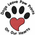 Paw Print Heart embroidered shirts
