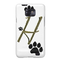 Paw Print Monogram Samsung Galaxy Case