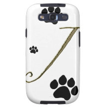 Paw Print Monogram Samsung Galaxy Case