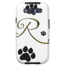 Paw Print Monogram Samsung Galaxy Case
