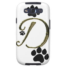 Paw Print Monogram Samsung Galaxy Case