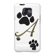 Paw Print Monogram Samsung Galaxy Case