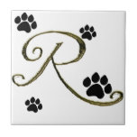 Paw Print Monogram Tile