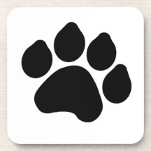 Paw Print Square Coaster