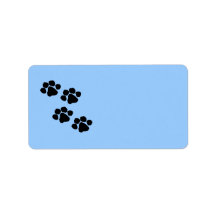 Paw Prints Address Label