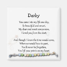 Paw prints on my heart pet memorial magnet