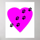 Paw Prints on my Heart - Pink