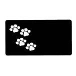 Paw Prints Personalised Shipping Label