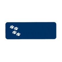 Paw Prints Return Address Labels