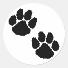 Paw Prints Round Sticker
