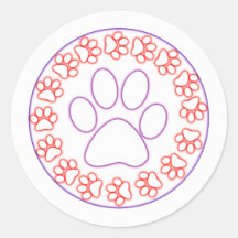 Paw Prints Stickers