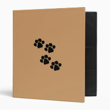 Paw Prints Vinyl Binder