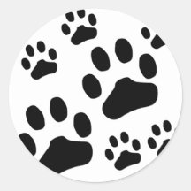 Paw Round Sticker