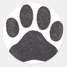 Paw Round Stickers