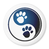 Paw Ying Yang Refrigerator Magnet