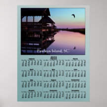 Pawleys Island Creek Docks 2012 Calendar Print