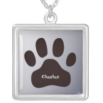Pawprint Personalized Animal Paw Custom Necklace