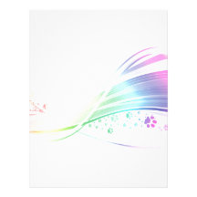 Pawprint Rainbow Letterhead Template