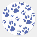 Pawprints Round Sticker