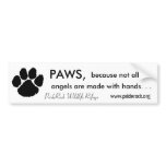 Paws and Hands Bumper Stickers