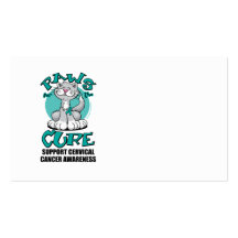 Paws for the Cure Cat Cervical Cancer Business Card