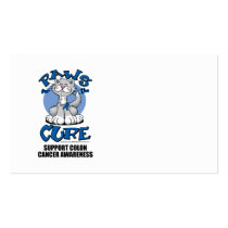 Paws for the Cure Cat Colon Cancer Business Card