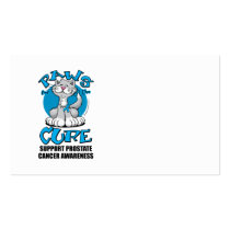 Paws for the Cure Cat Prostate Cancer Business Card Template