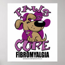 Paws for the Cure Fibromyalgia Poster