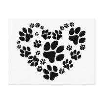 Paws Heart Wens Kaart