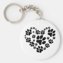 Paws Heart Sleutel Hanger
