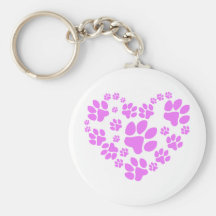 Paws Heart Sleutel Hanger