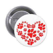 Paws Heart Speld Button