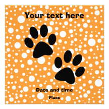 Paws Personalized Invitation